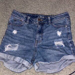 Denim Blue Girls Shorts